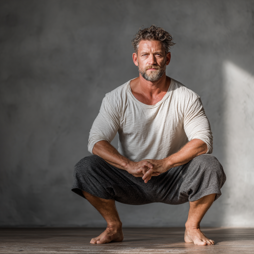 Чоловік під час функціонального тренування